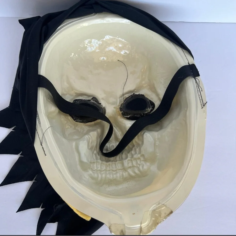 Halloween Skull Skeleton Reaper Costume Mask With Hoodie
